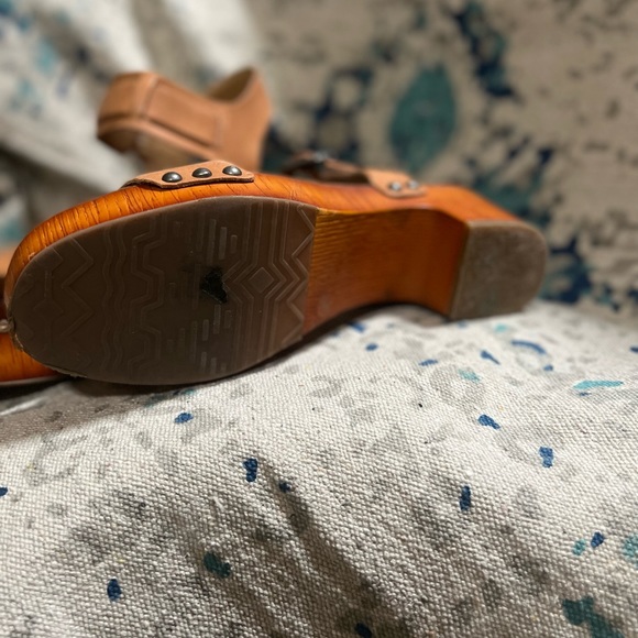 Lucky Brand wood platform sandals with heel Sz 7.5 - Picture 5 of 5